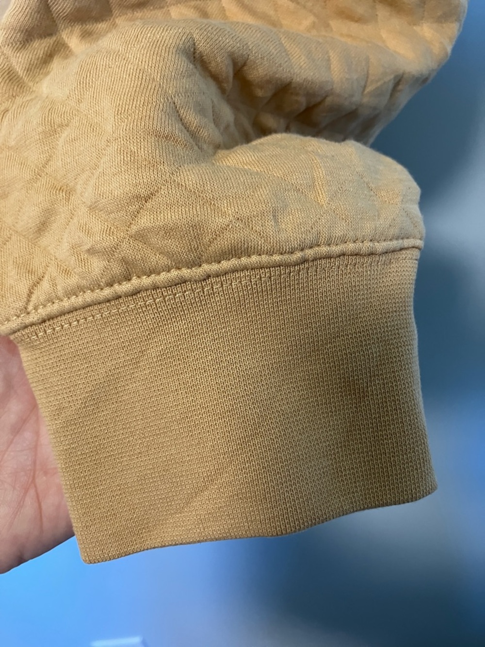 L.L. Bean Quilted Snap-Placket Pullover in Golden Tan - Picture 7 of 9